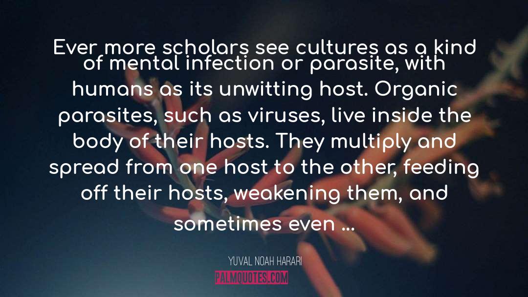 Parasites quotes by Yuval Noah Harari