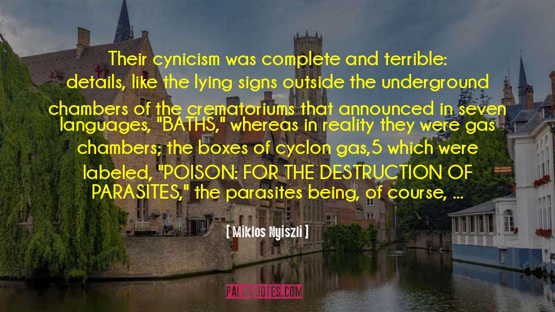 Parasites quotes by Miklos Nyiszli