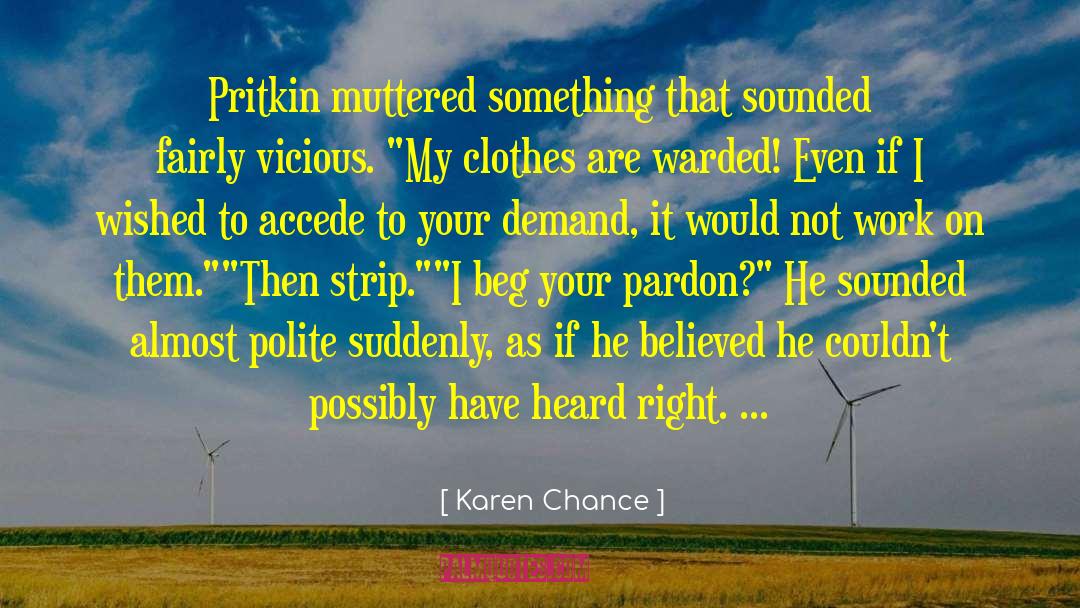 Pardon Me quotes by Karen Chance