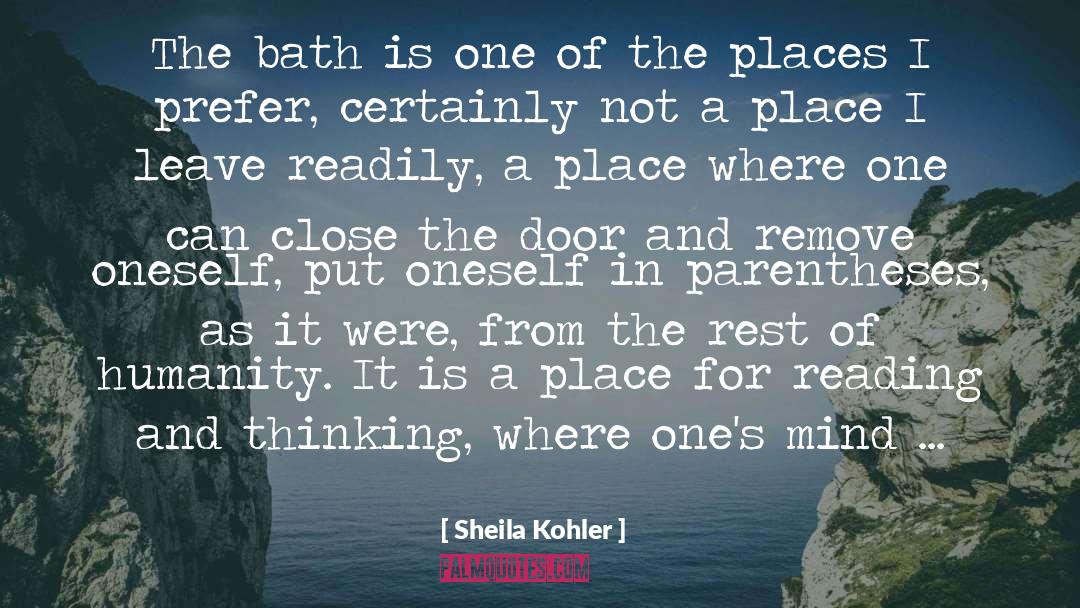 Parentheses quotes by Sheila Kohler
