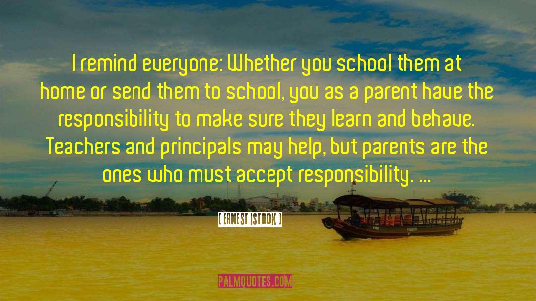 Parents Thanking Teachers quotes by Ernest Istook