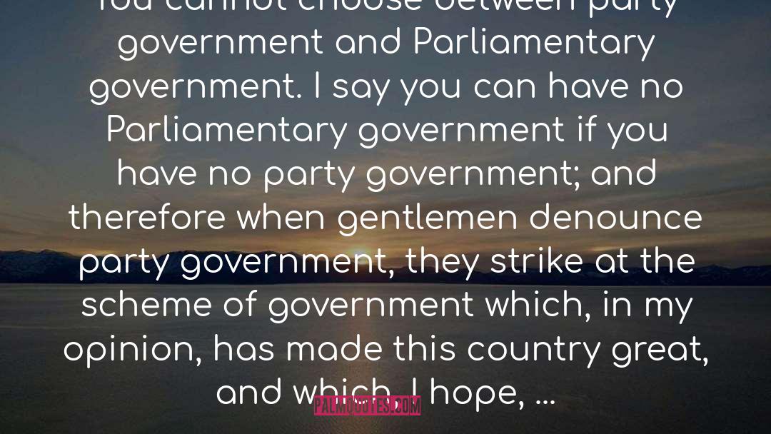 Parliamentary quotes by Benjamin Disraeli