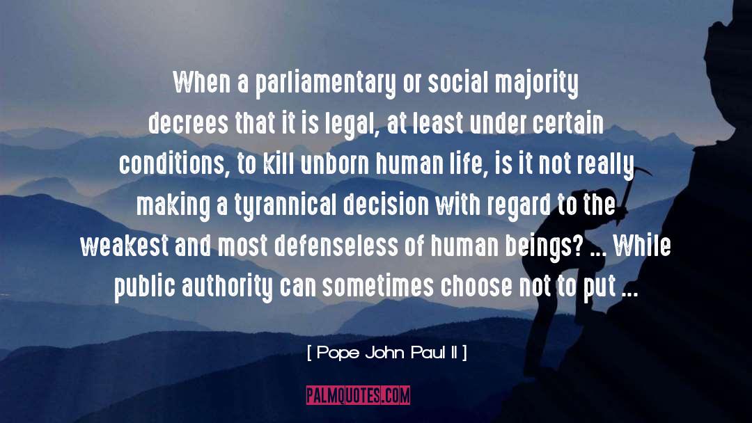 Parliamentary quotes by Pope John Paul II