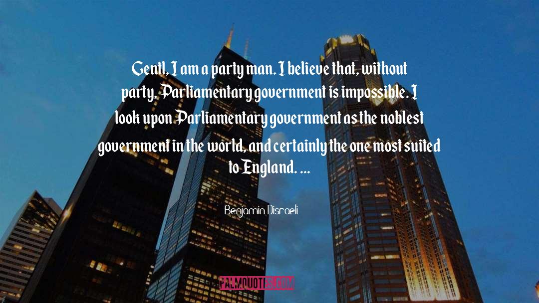 Parliamentary quotes by Benjamin Disraeli