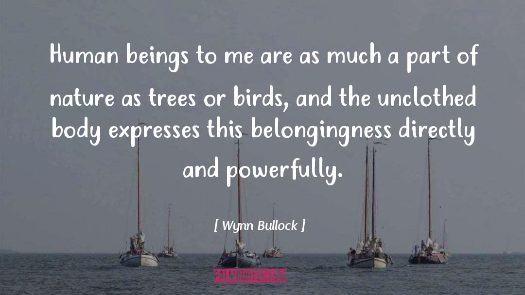 Part Of Nature quotes by Wynn Bullock