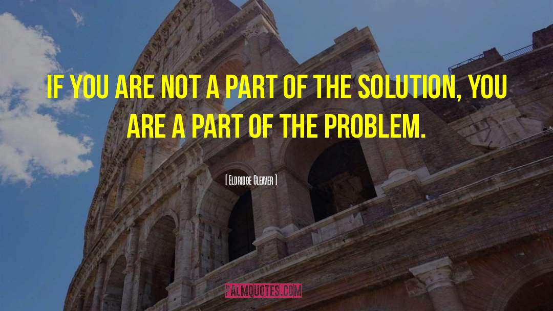 Part Of The Solution quotes by Eldridge Cleaver