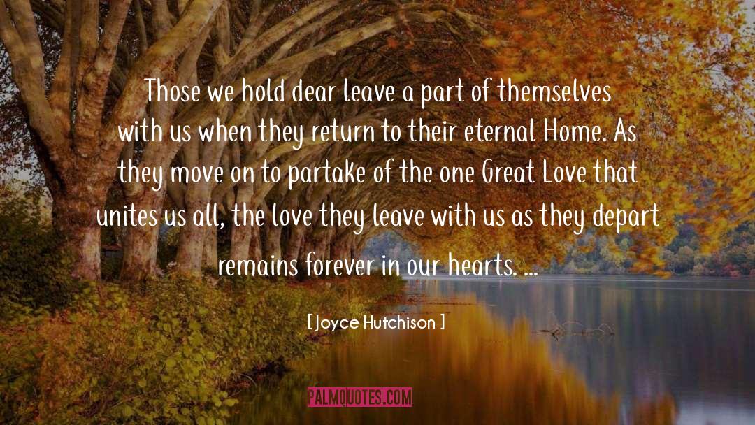 Partake quotes by Joyce Hutchison