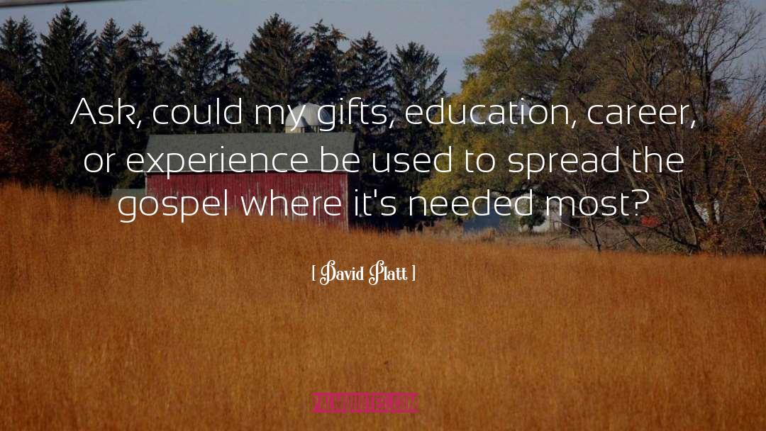 Parting Gifts quotes by David Platt