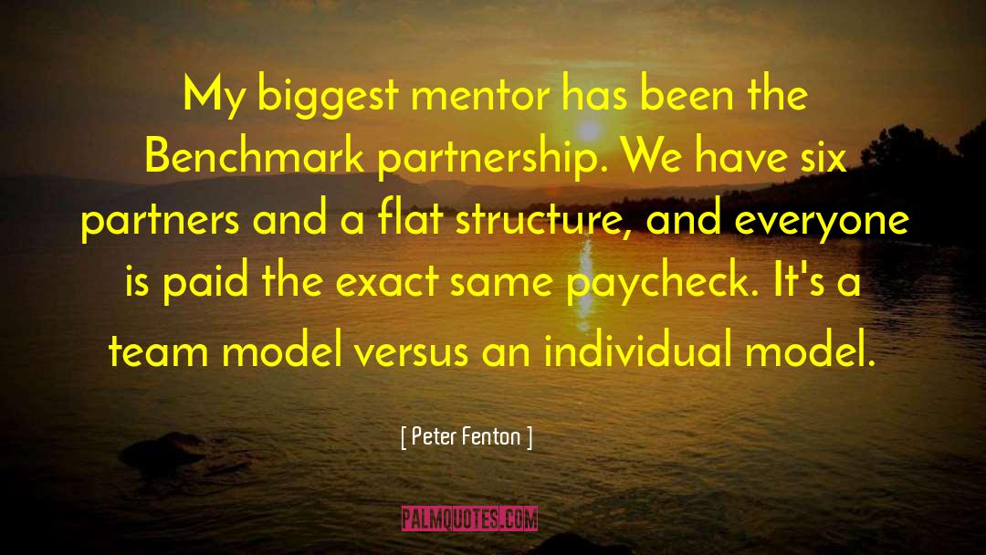 Partnership quotes by Peter Fenton