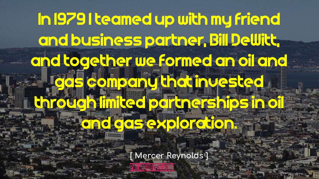 Partnership quotes by Mercer Reynolds