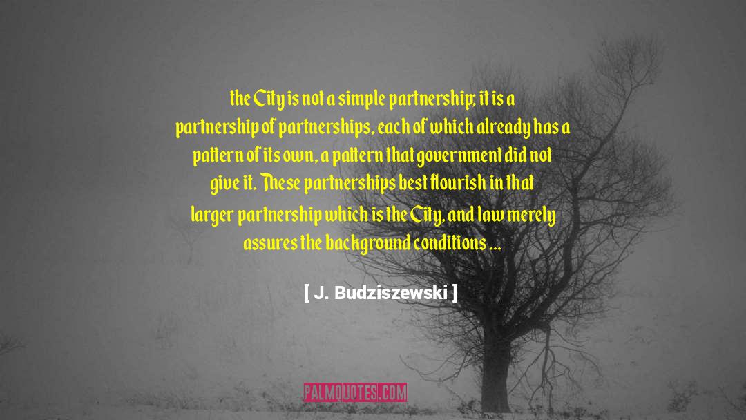 Partnerships quotes by J. Budziszewski