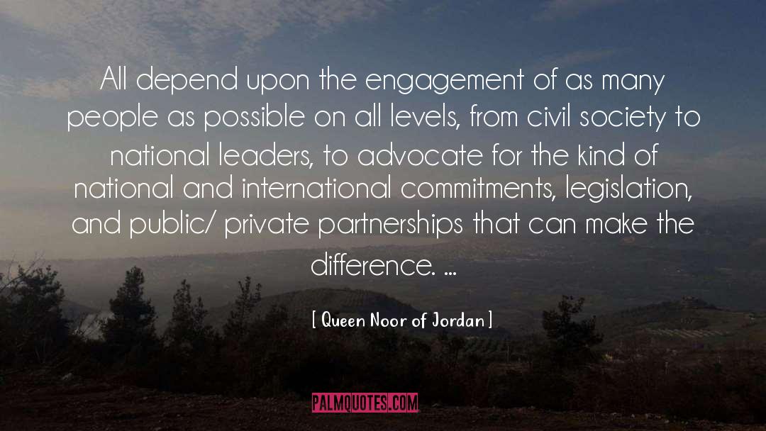 Partnerships quotes by Queen Noor Of Jordan