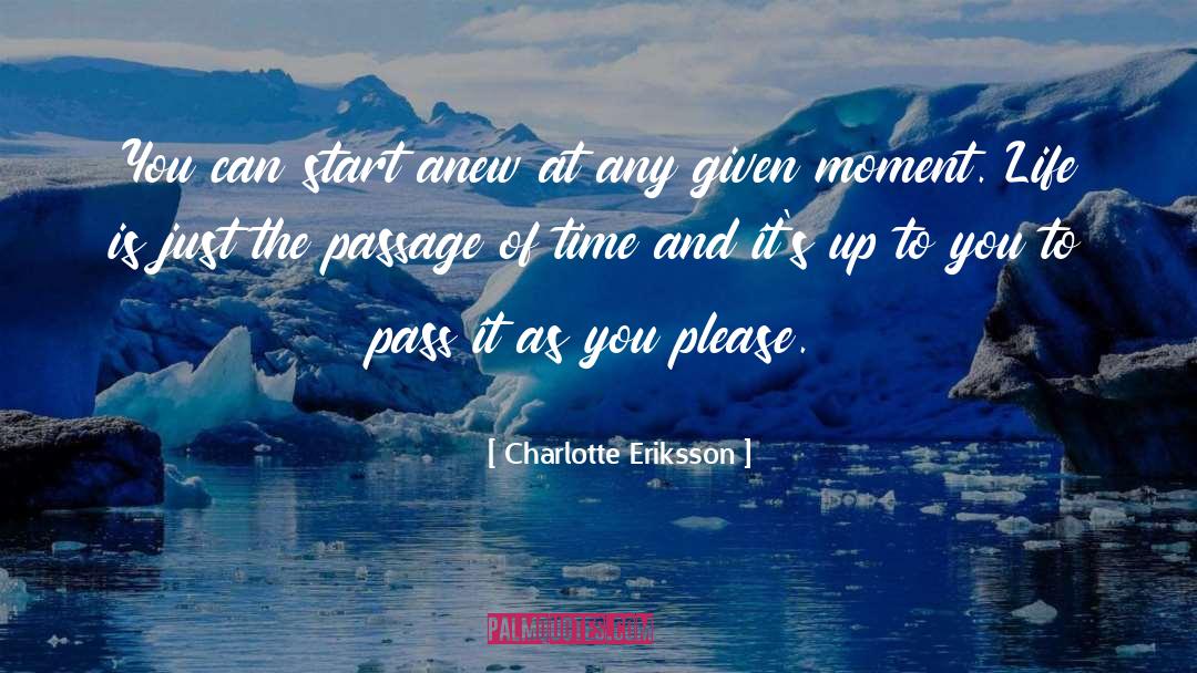 Passage Of Time quotes by Charlotte Eriksson