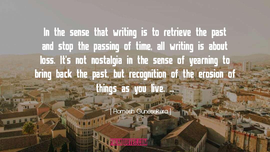 Passing Of Time quotes by Romesh Gunesekera