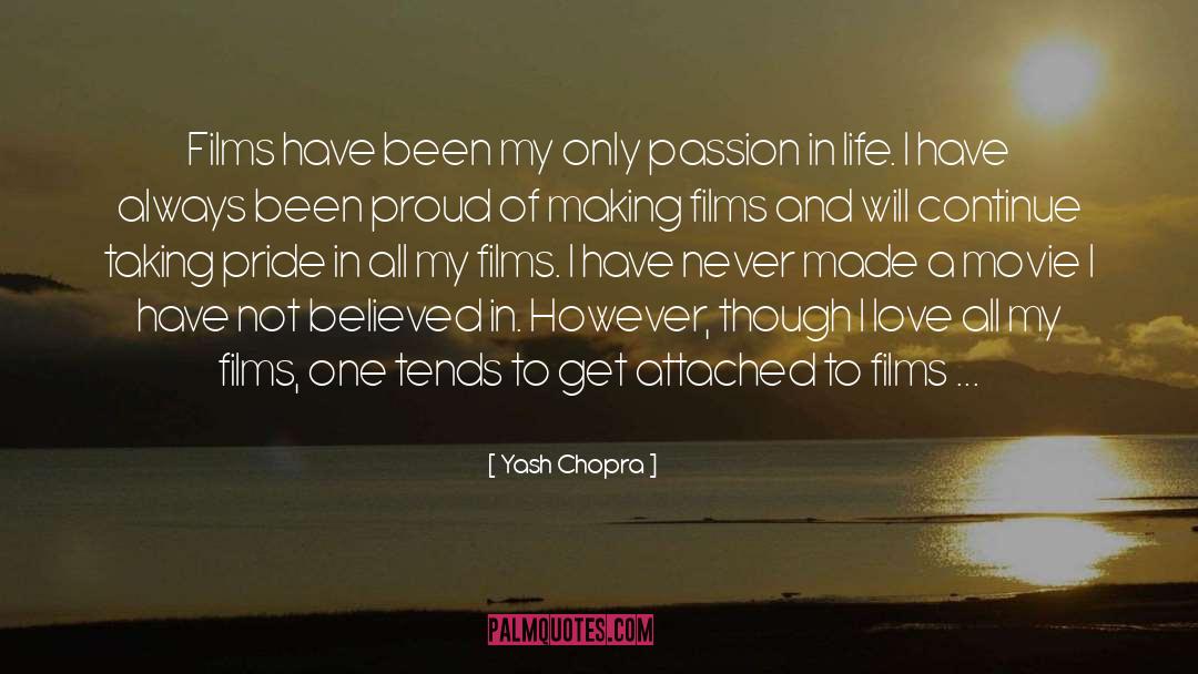 Passion And Aggression quotes by Yash Chopra