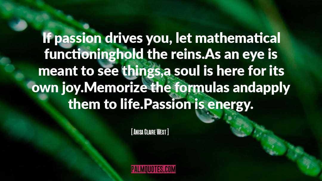 Passion Is What Drives Us quotes by Anisa Claire West