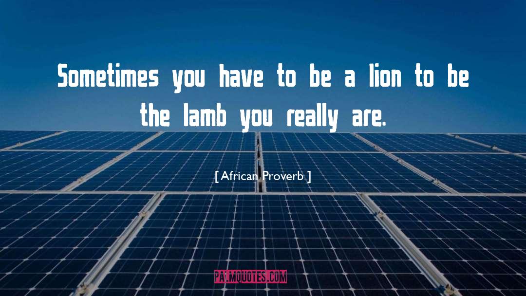 Passover Lamb quotes by African Proverb