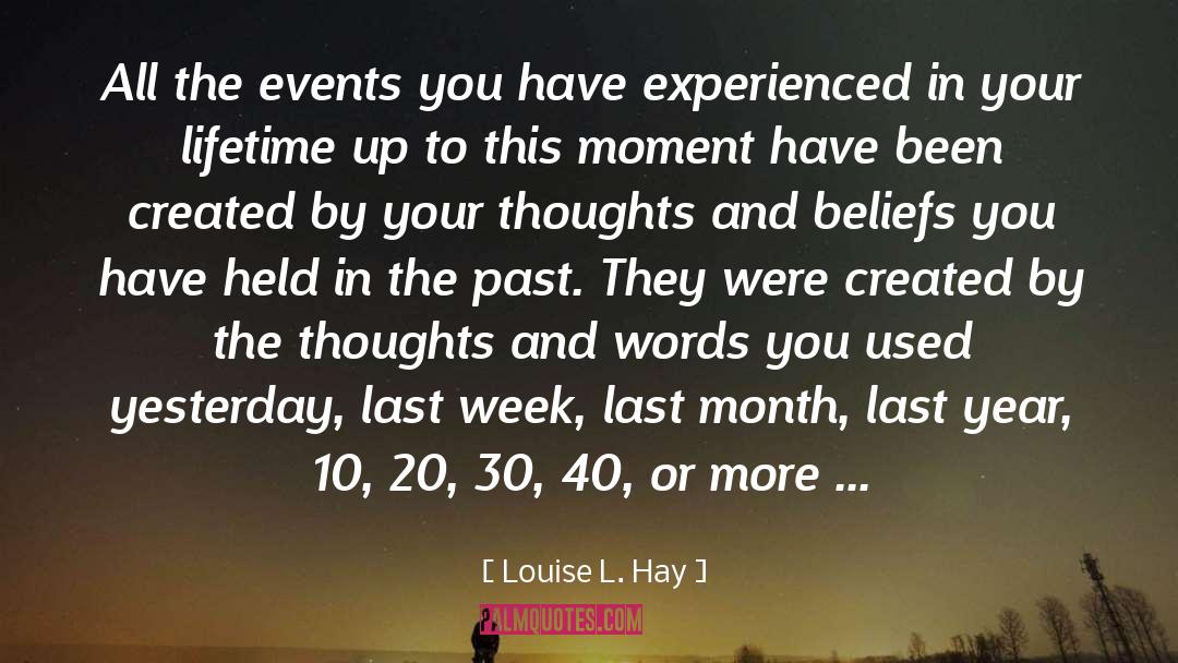Past Thoughts quotes by Louise L. Hay