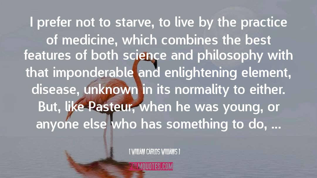 Pasteur quotes by William Carlos Williams
