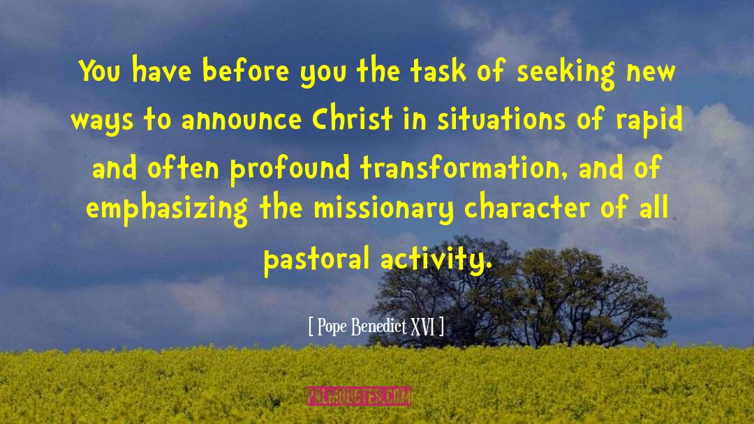 Pastoral Counseling quotes by Pope Benedict XVI