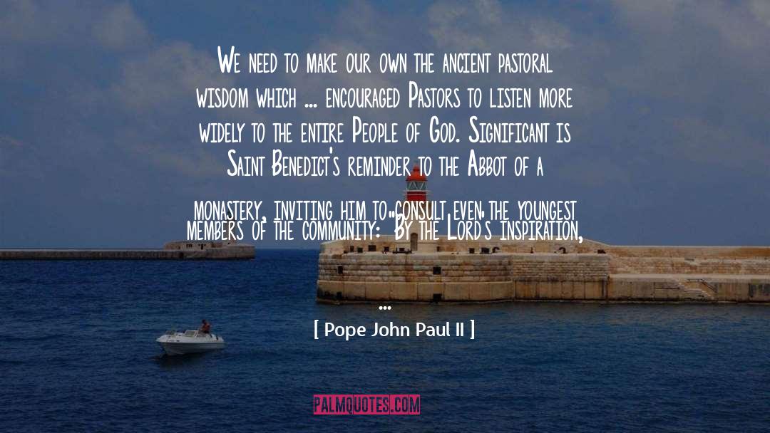 Pastors quotes by Pope John Paul II