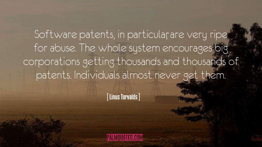 Patents quotes by Linus Torvalds