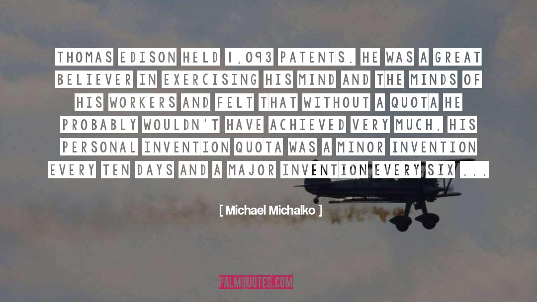 Patents quotes by Michael Michalko