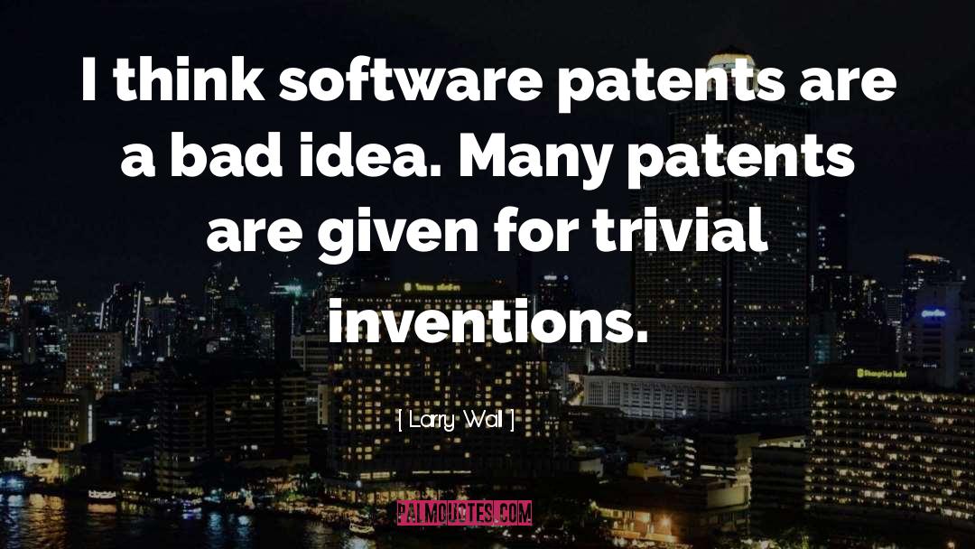 Patents quotes by Larry Wall