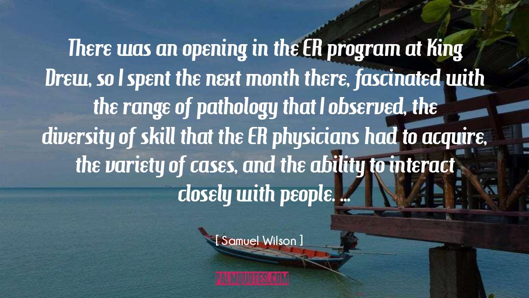 Pathology quotes by Samuel Wilson