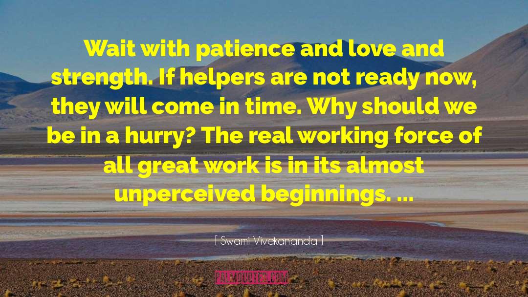 Patience And Love quotes by Swami Vivekananda