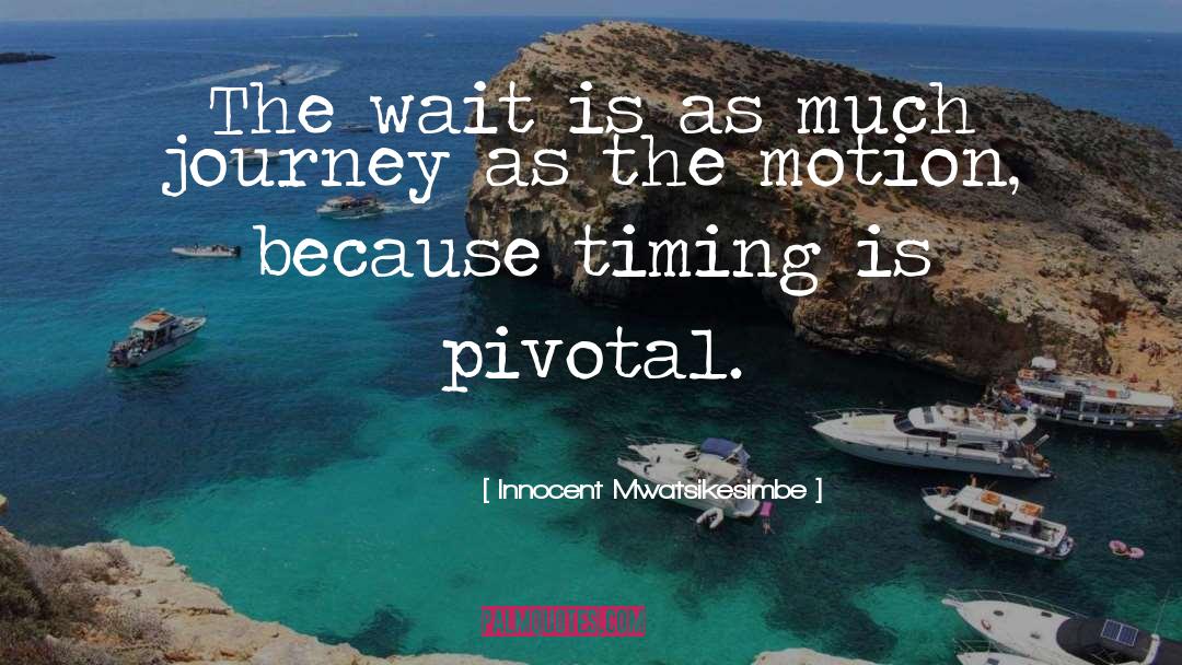 Patience And Timing quotes by Innocent Mwatsikesimbe