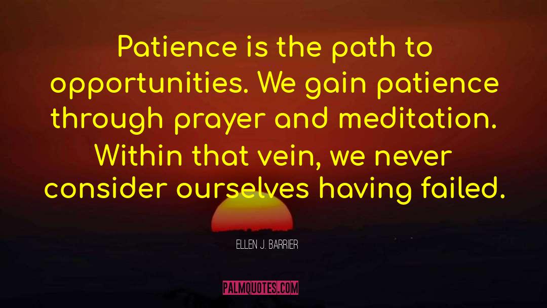 Patience And Tolerance quotes by Ellen J. Barrier