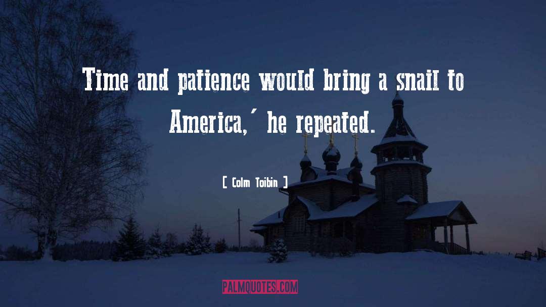 Patience And Tolerance quotes by Colm Toibin