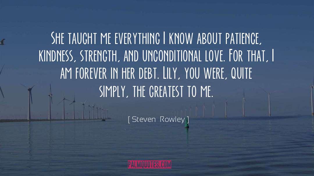 Patience Kindness quotes by Steven  Rowley