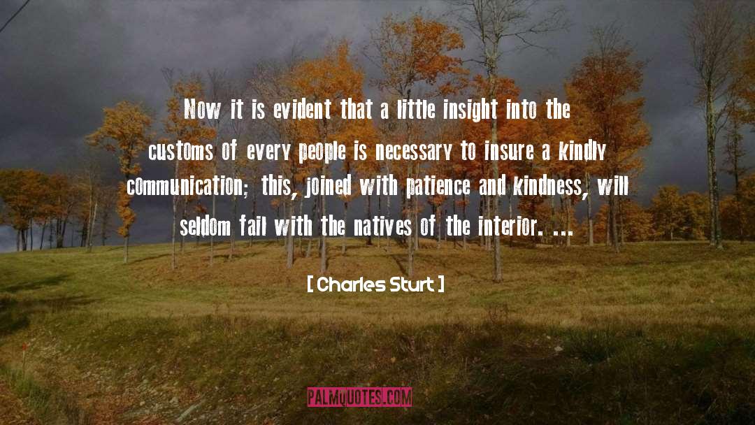 Patience Kindness quotes by Charles Sturt