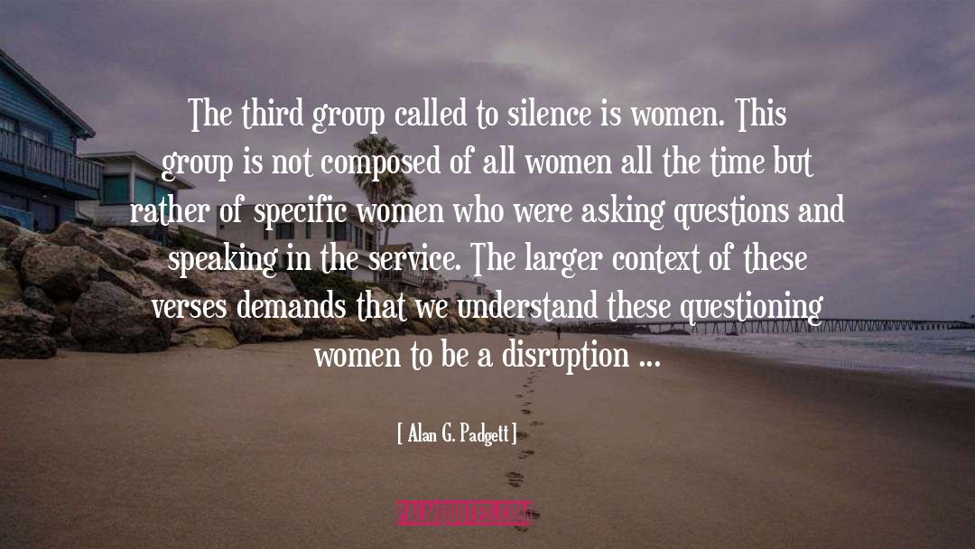 Patriarchal quotes by Alan G. Padgett