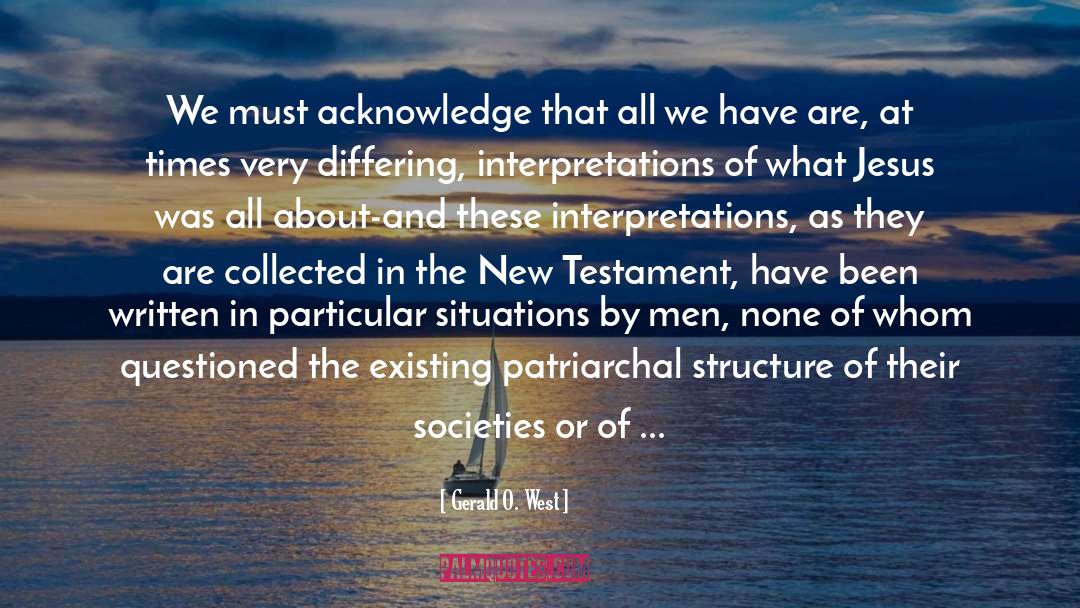 Patriarchal quotes by Gerald O. West