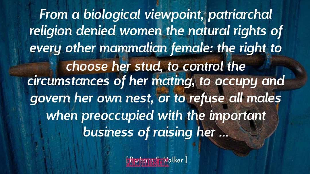 Patriarchal Religion quotes by Barbara G. Walker