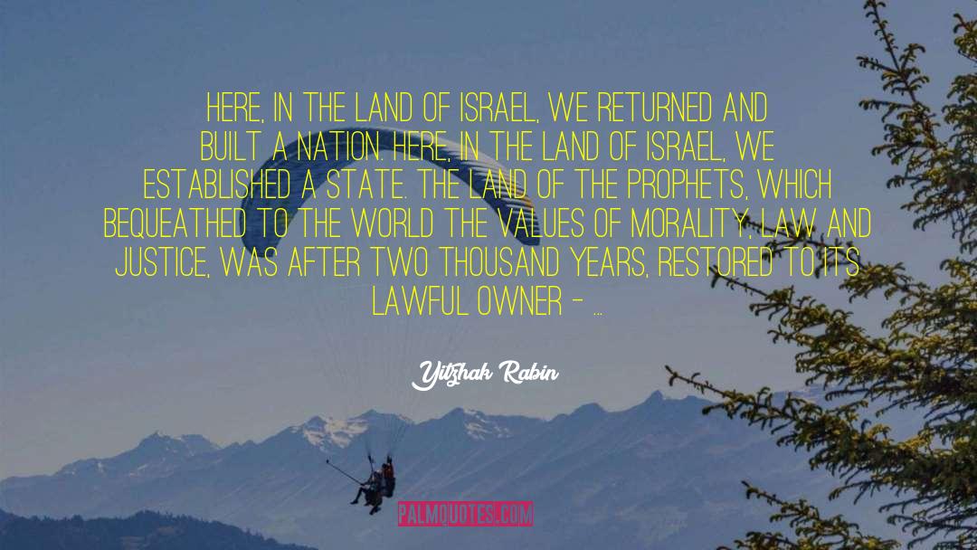 Patriarchs And Prophets quotes by Yitzhak Rabin