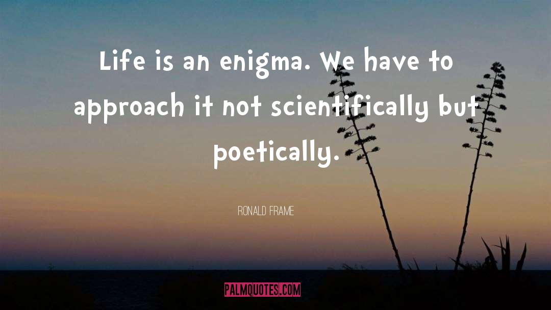 Patrick Enigma quotes by Ronald Frame