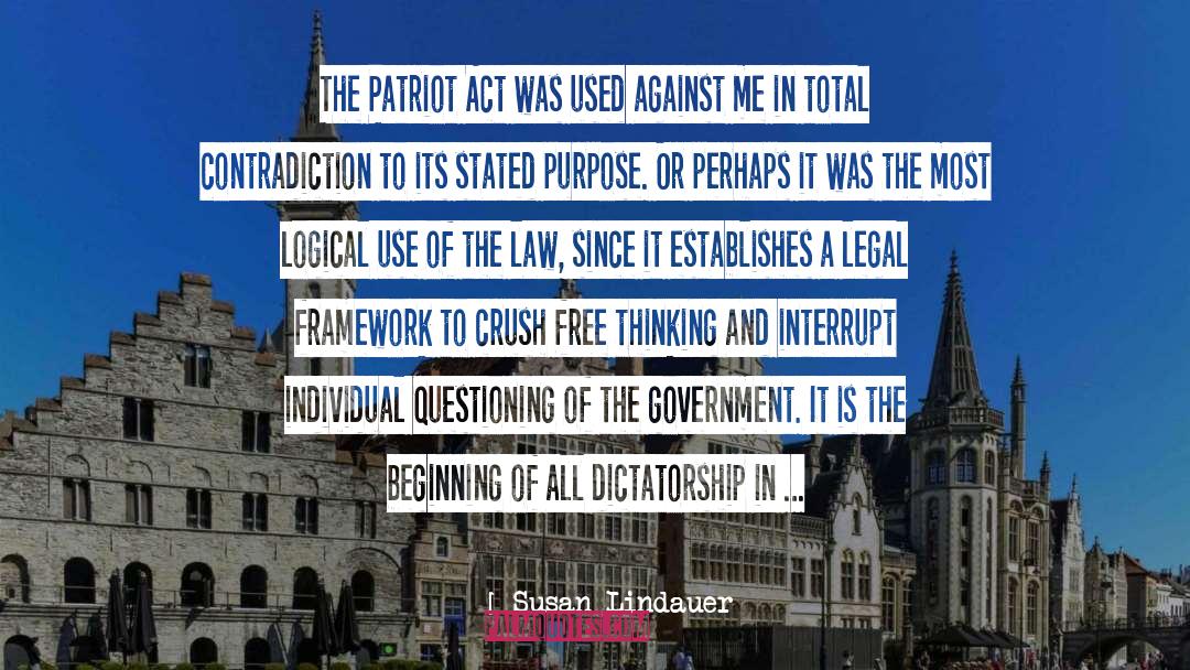 Patriot Act quotes by Susan Lindauer