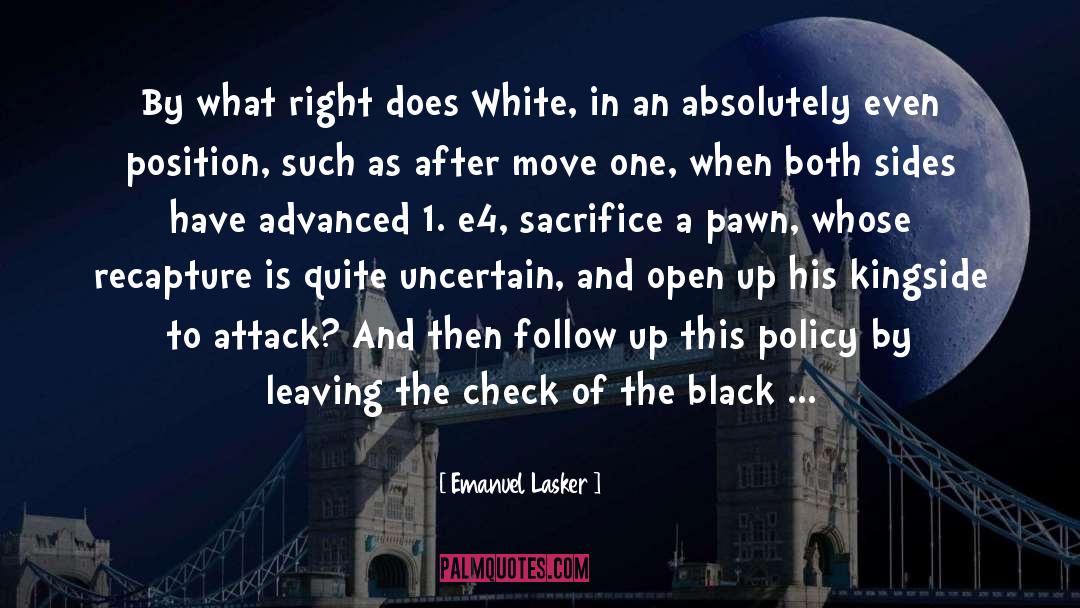 Pawn quotes by Emanuel Lasker