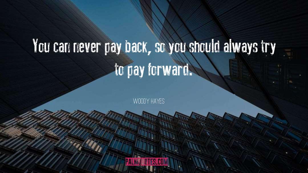 Pay Back quotes by Woody Hayes