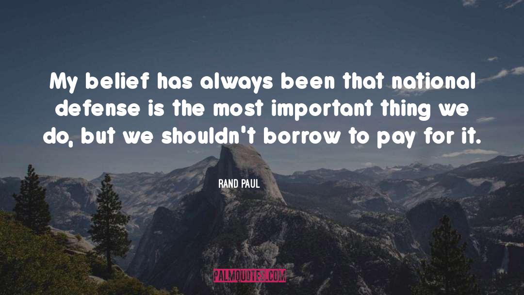 Pay For It quotes by Rand Paul