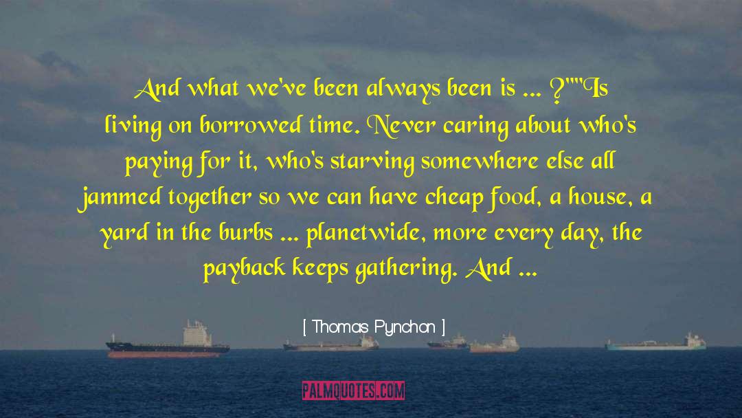 Payback quotes by Thomas Pynchon