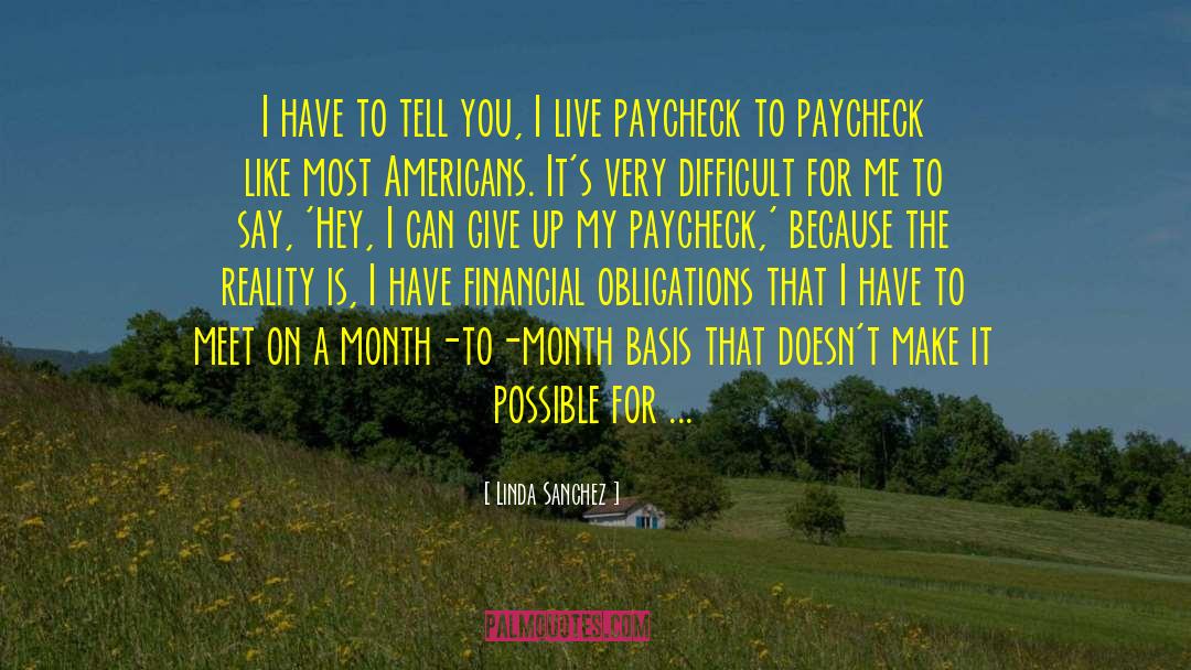 Paycheck quotes by Linda Sanchez