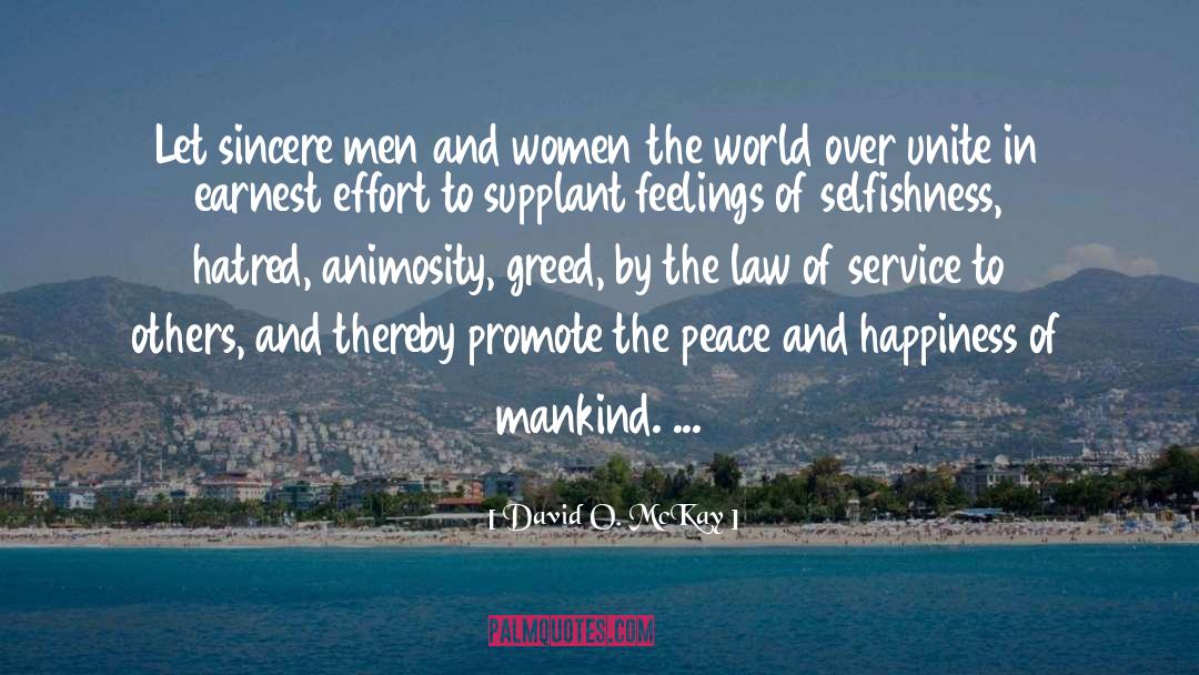 Peace And Happiness quotes by David O. McKay