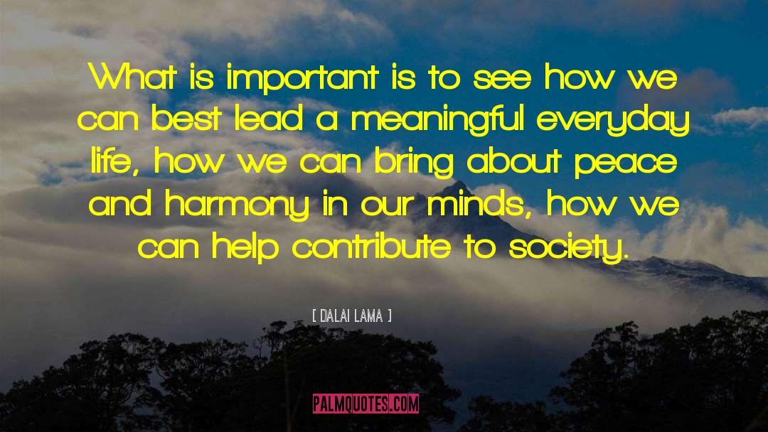 Peace And Harmony quotes by Dalai Lama