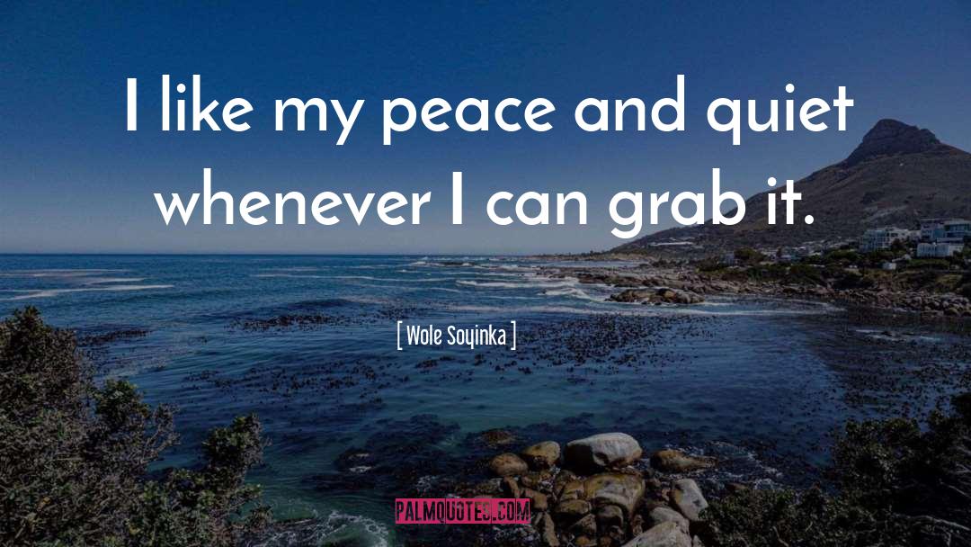 Peace And Quiet quotes by Wole Soyinka