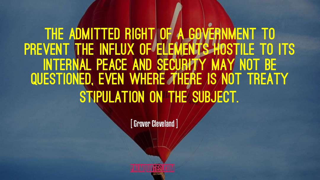 Peace And Security quotes by Grover Cleveland